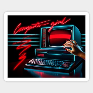 80s COMPUTER GIRL Magnet